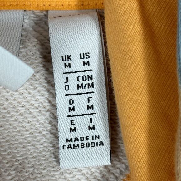 Adidas Adventure AOP Sweatshirt Men Medium Orange Blue Zig Zag Stripe Streetwear - Picture 9 of 12